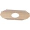 Ekena Millwork Chrysler Wood Fretwork Pierced Ceiling Medallion, Alder, 34"W x 17"H x 9"ID x 3/8"T CMWP34X17X0375CSAL - alternate 2